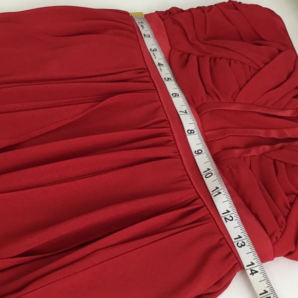 XOXO Chiffon Strapless Red Mini Dress NWT - Picture 8 of 9